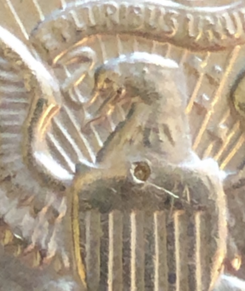 1980-D-Kennedy-Half-With-Small-Hole-On-Reverse-At-Shield?